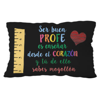 Cojín poliéster lectura: "Ser profe es enseñar..."
