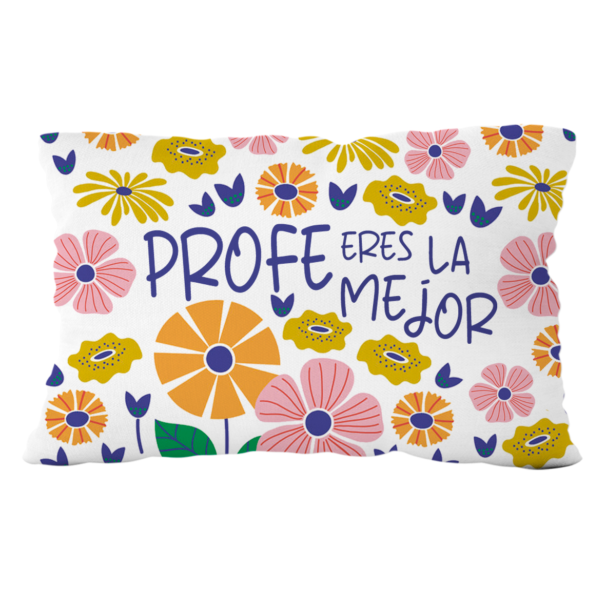 Cojín poliéster lectura: "Profe eres la mejor"