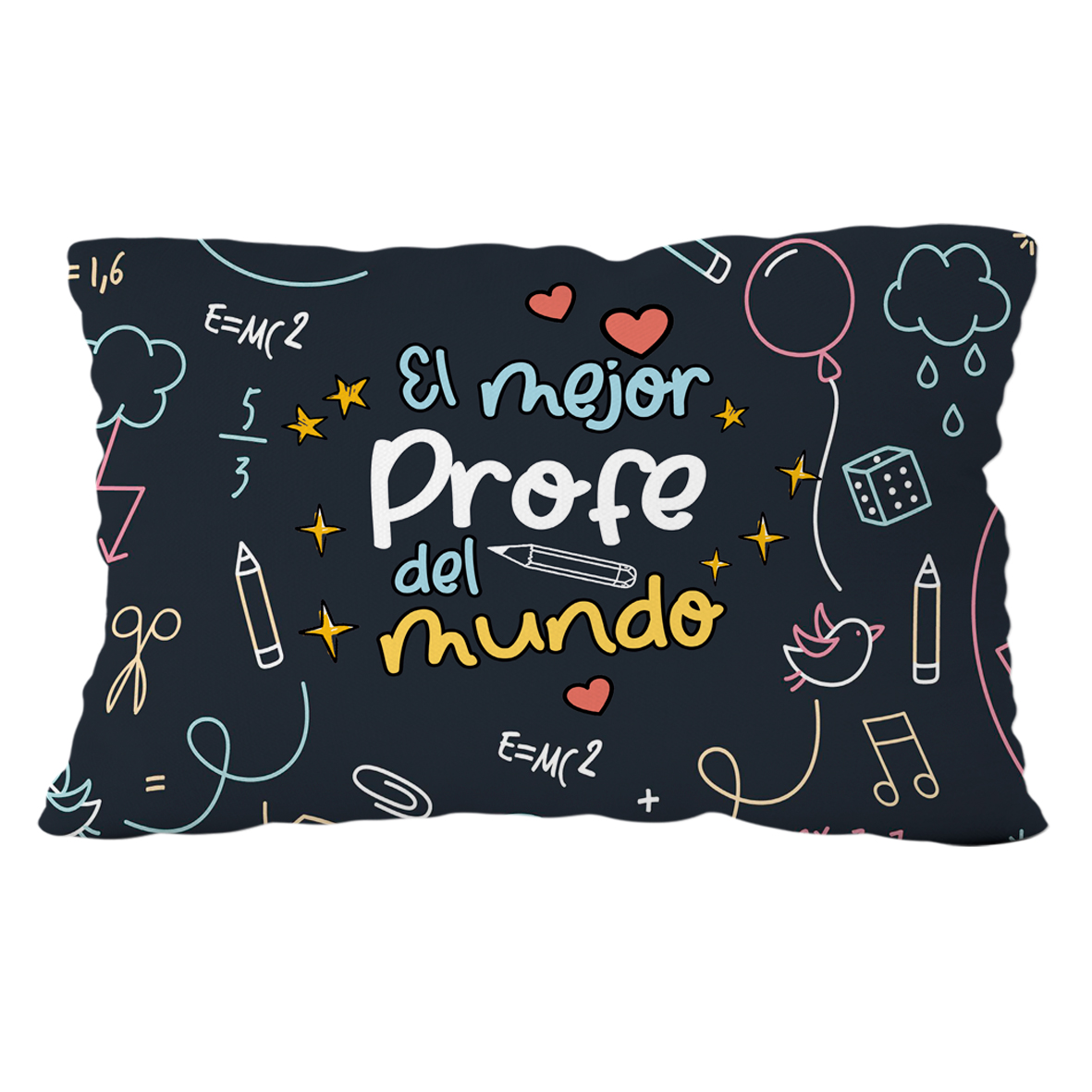 Cojín poliéster lectura: "El mejor profe del mundo"