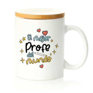 Taza tapa bambú: "El mejor porfe del mundo"