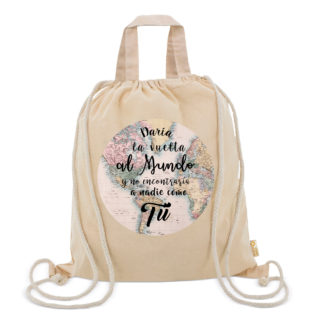 Bolsa mochila: "Daría la vuelta al mundo..."
