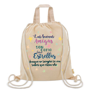 Bolsa mochila: "Las buenas amigas..."
