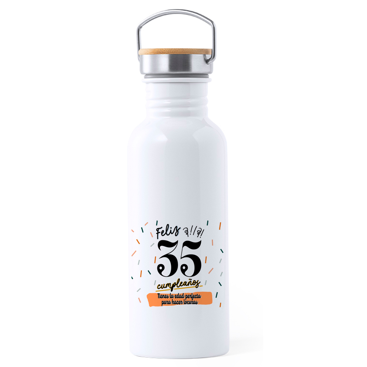Botella Acero Inox: "Feliz 35 cumpleaños"