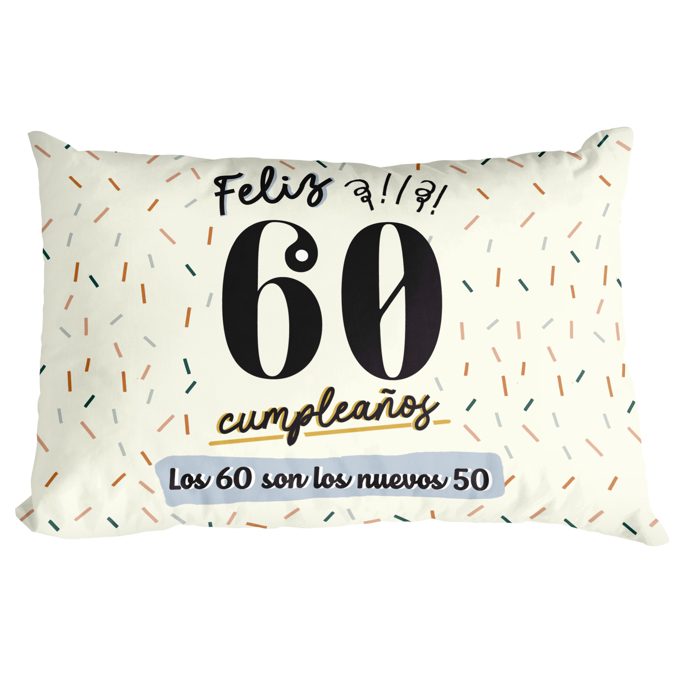 Cojín Lectura: "Feliz 60 Cumpleaños"