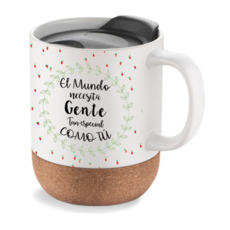 Taza de viaje: "El mundo necesita gente..."