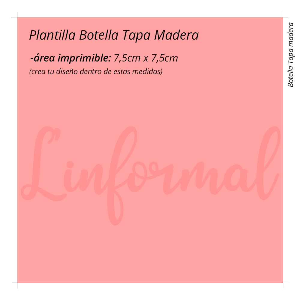 Plantilla Botella tapa madera