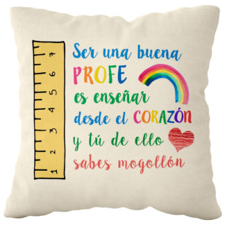 Cojín Poliéster Grande: "Ser una buena profe..."