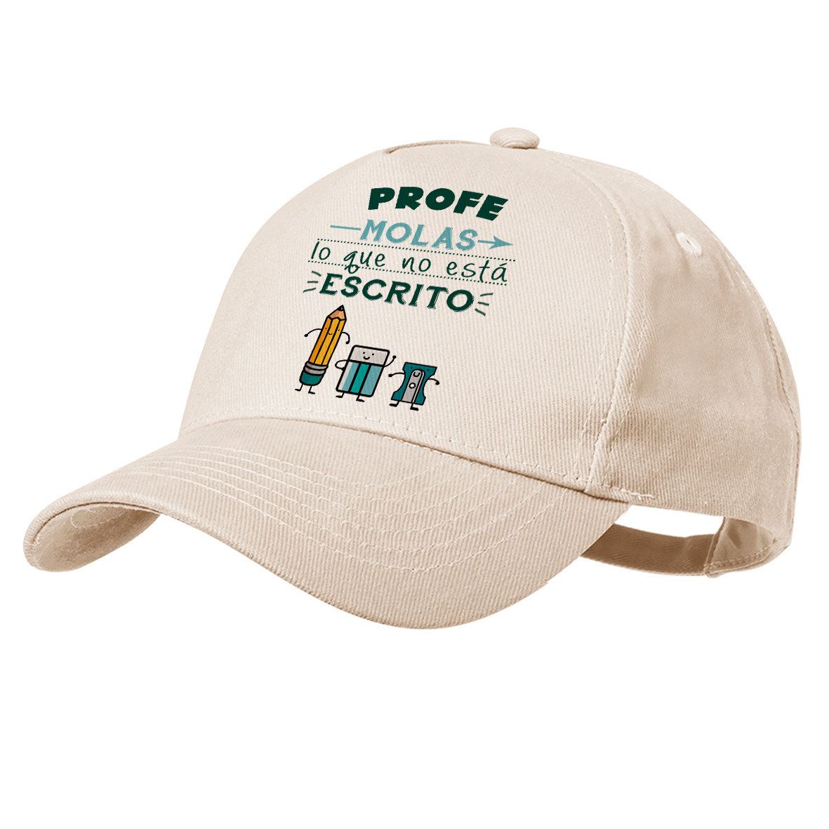 Gorra: "Profe molas lo que no está escrito"