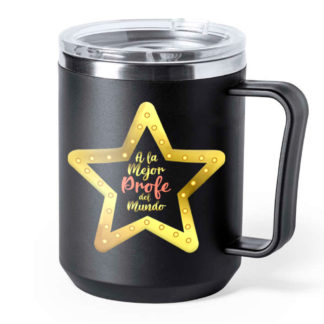 Taza térmica acero: "A la mejor profe del mundo"