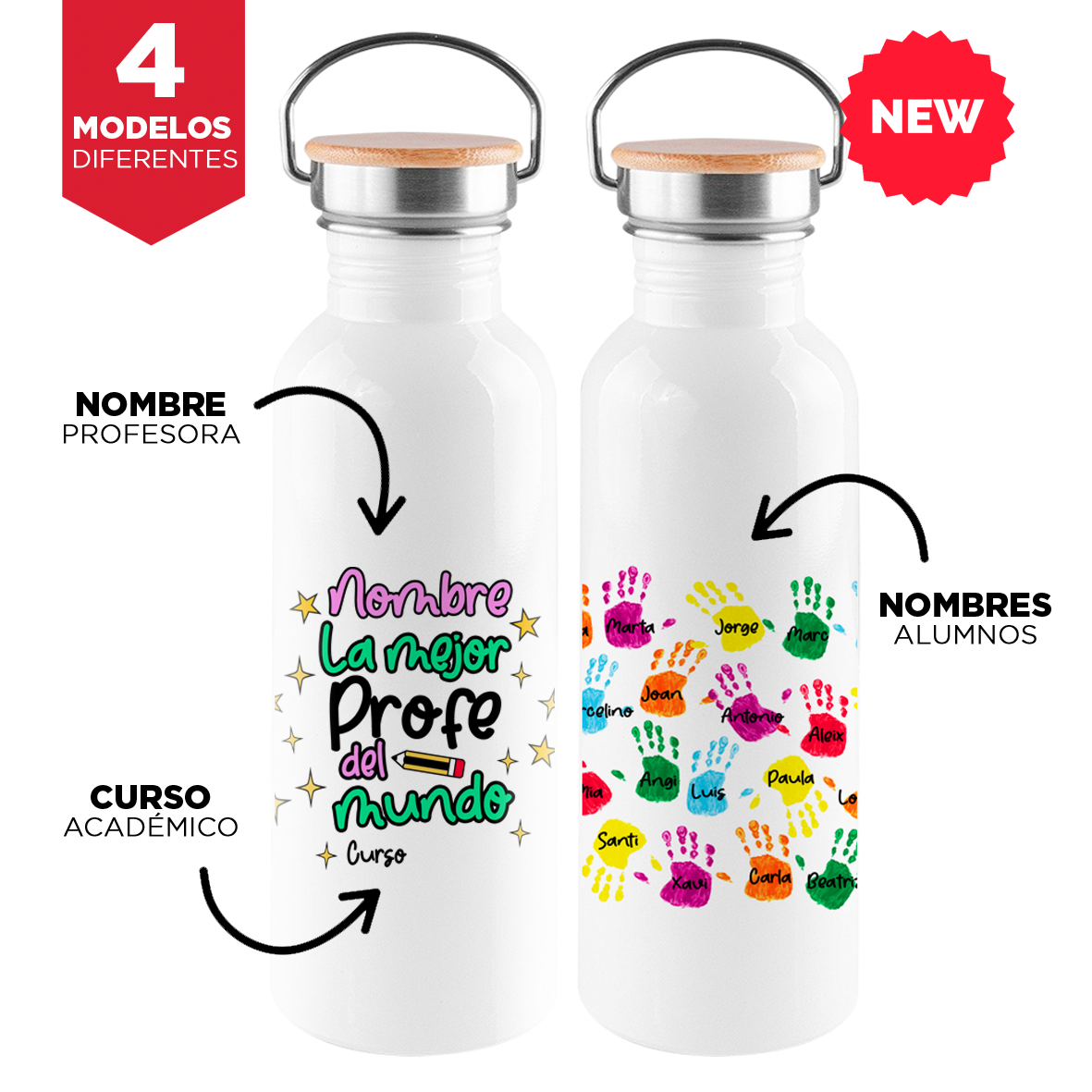 Botella PROFESOR/A Personalizada