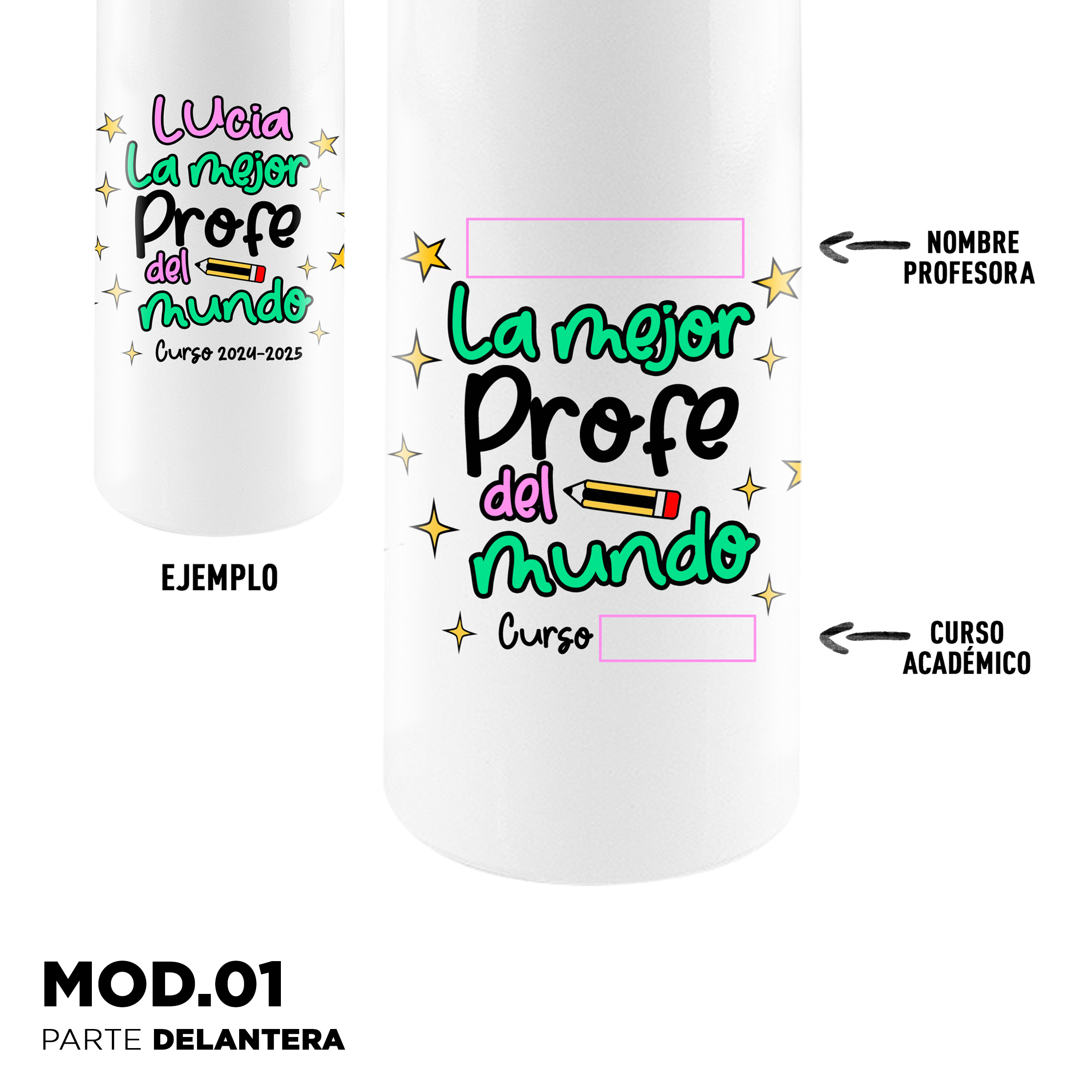 Botella PROFESOR/A Personalizada