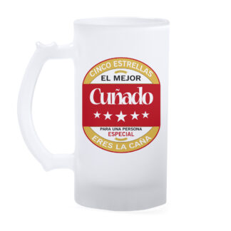 Jarra cristal: "El mejor Cuñado"