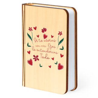 Lámpara libro: "Si te vieras con mis ojos..."