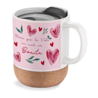Taza de viaje: "Haces que la vida sea..."