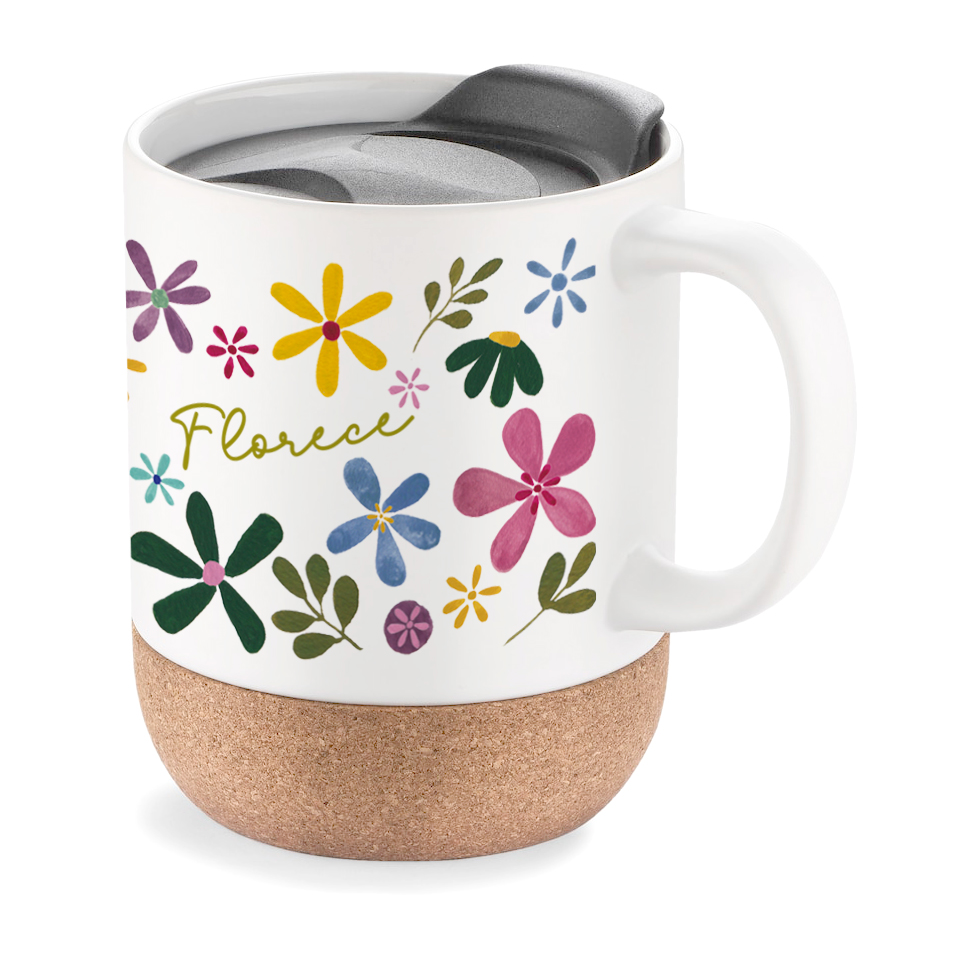 Taza de viaje: "Florece"