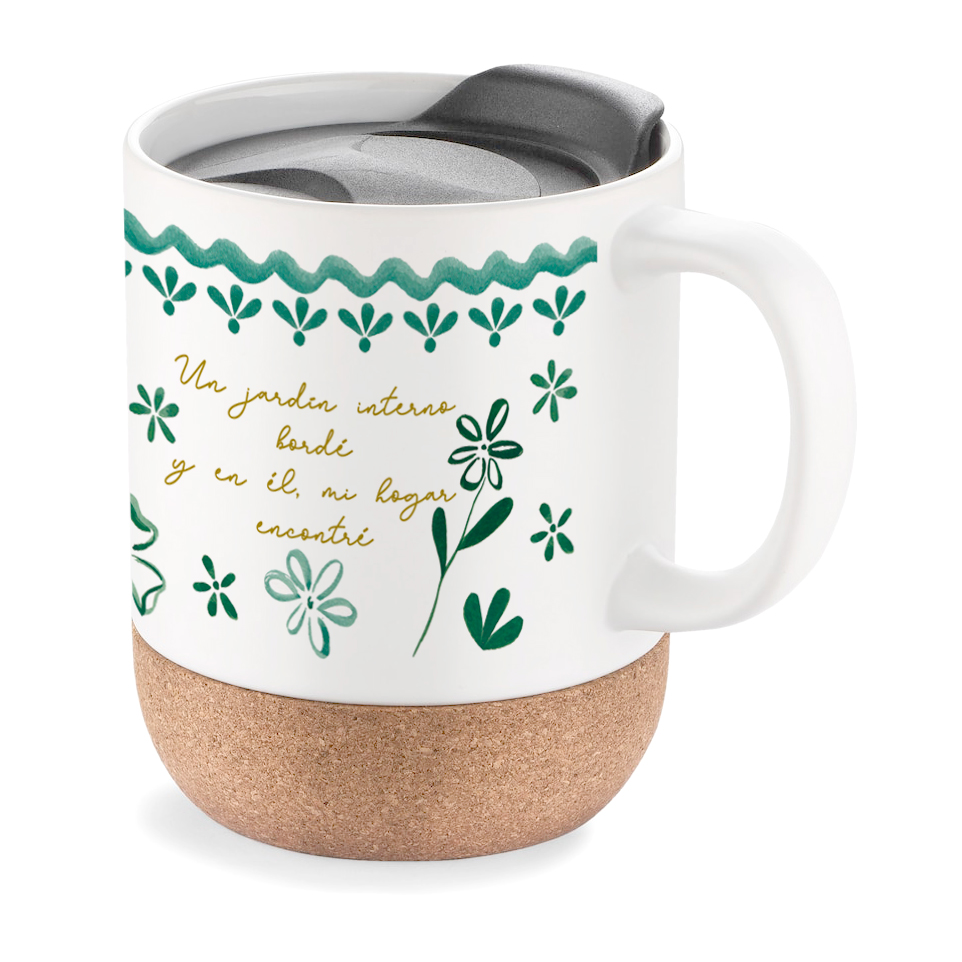 Taza de viaje: "Un jardín interno..."