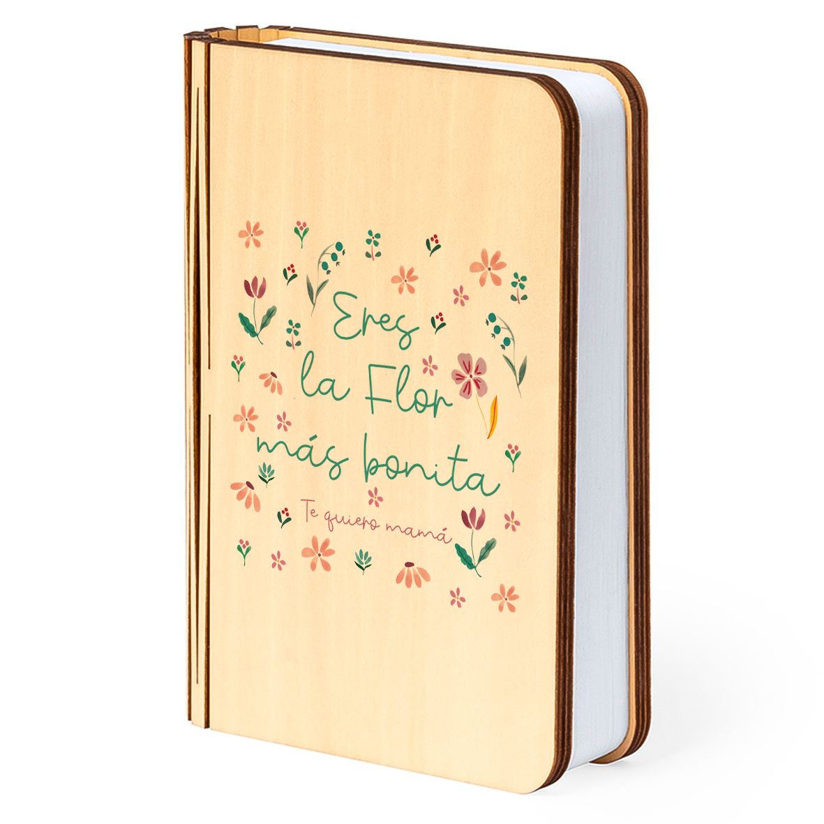 Lámpara libro: "Eres la flor más bonita"