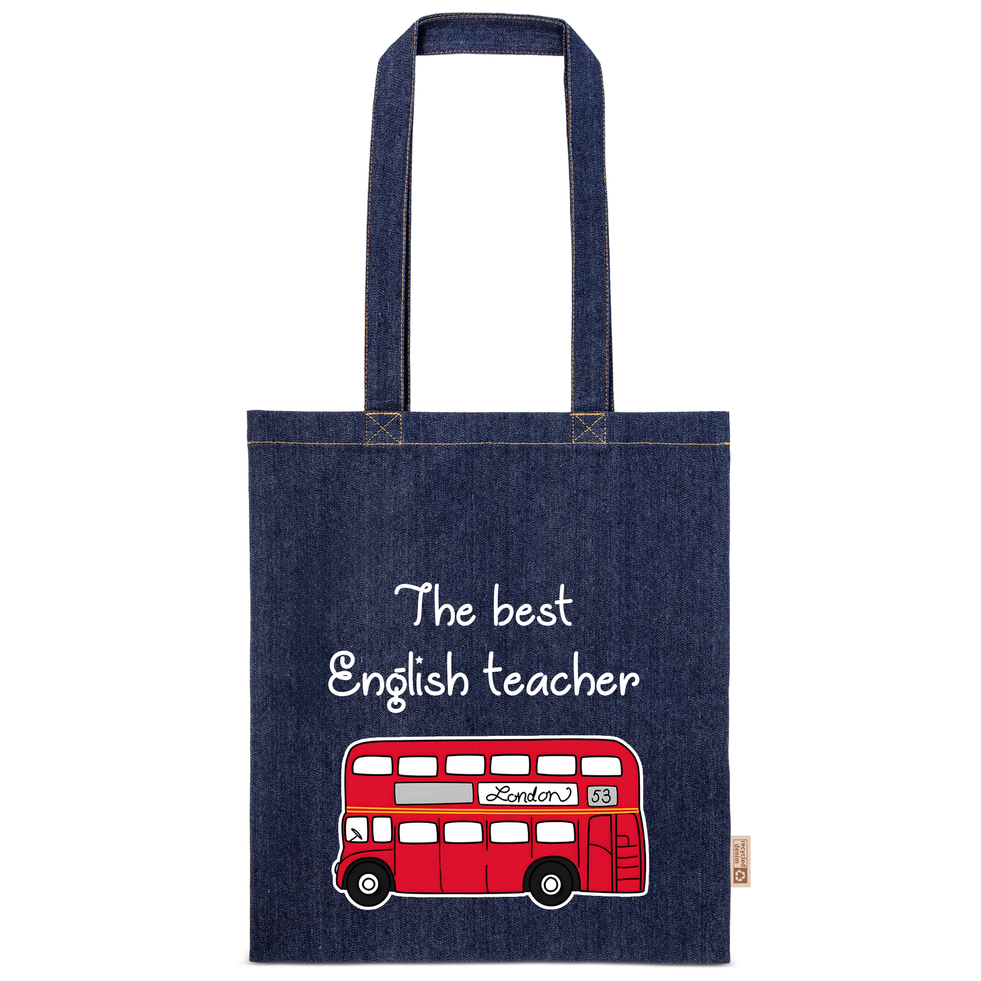 Totebag tejana: "The best English teacher"