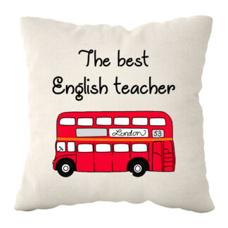 Cojín Poliéster pequeño: “The Best English Teacher"