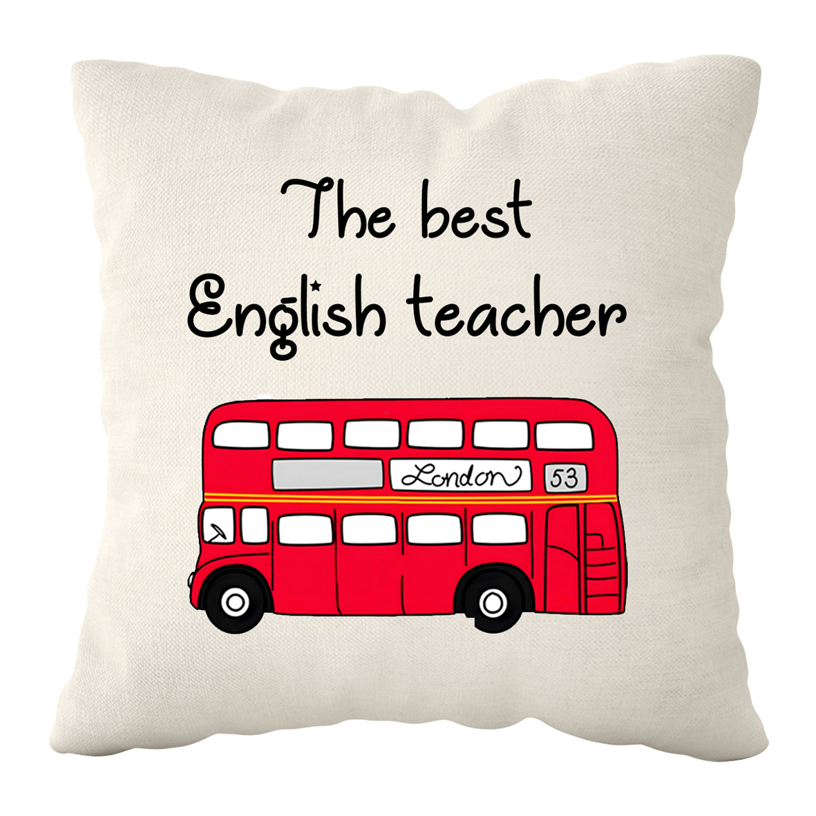 Cojín Poliéster pequeño: “The Best English Teacher"