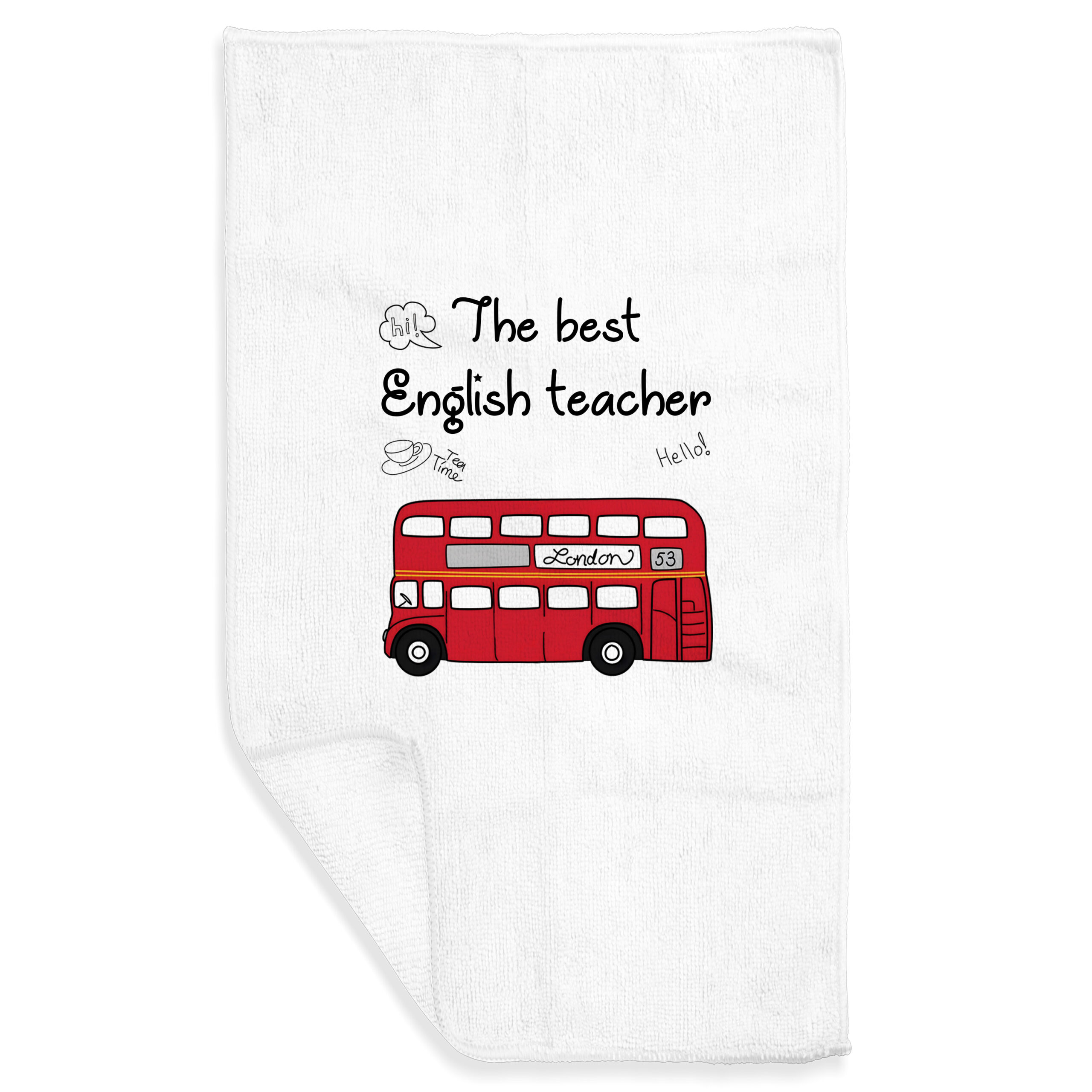 Toalla poliéster: "The Best English Teacher"