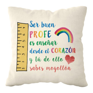 Cojín Poliéster pequeño: "Ser buen profe es enseñar..."